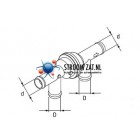 Terugslagventiel 20/20/20/20mm dubbel T kunststof